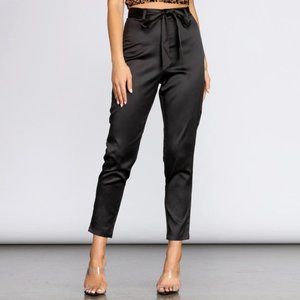 Windsor Satin Tie Waist Pants